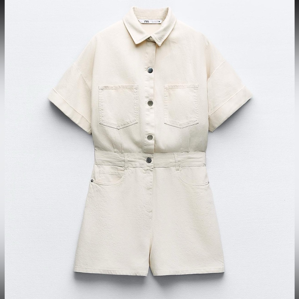 Zara Denim Romper